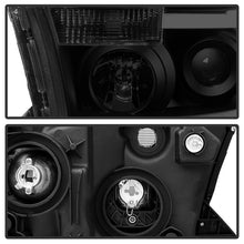 Load image into Gallery viewer, Xtune Projector Headlights Toyota Tundra (07-13) [w/ LED Light Bar] Black / Black Smoked / Chrome w/ Amber Turn Signal Lights - Black Alternate Image