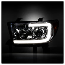 Load image into Gallery viewer, Xtune Projector Headlights Toyota Tundra (07-13) [w/ LED Light Bar] Black / Black Smoked / Chrome w/ Amber Turn Signal Lights - Black Alternate Image