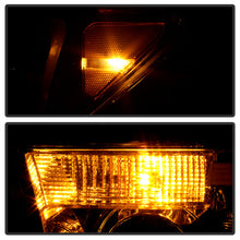 Load image into Gallery viewer, Xtune Projector Headlights Toyota Sequoia (08-13) [w/ LED Light Bar] Black / Black Smoked / Chrome w/ Amber Turn Signal Lights - Black Alternate Image