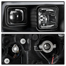 Load image into Gallery viewer, Xtune Projector Headlights Toyota Tundra (14-18) [w/ DRL LED Light Bar] Black / Black Smoke / Chrome w/ Amber Turn Signal Lights - Black Alternate Image