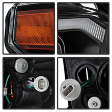 Load image into Gallery viewer, Xtune Projector Headlights Toyota Tundra (14-18) [w/ DRL LED Light Bar] Black / Black Smoke / Chrome w/ Amber Turn Signal Lights - Black Alternate Image