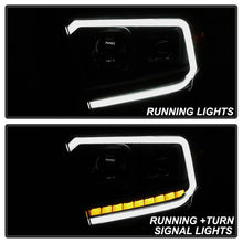 Load image into Gallery viewer, Xtune Projector Headlights Toyota Tundra (14-18) [w/ DRL LED Light Bar] Black / Black Smoke / Chrome w/ Amber Turn Signal Lights - Black Alternate Image