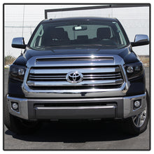 Load image into Gallery viewer, Xtune Projector Headlights Toyota Tundra (14-18) [w/ DRL LED Light Bar] Black / Black Smoke / Chrome w/ Amber Turn Signal Lights - Black Alternate Image