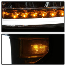 Load image into Gallery viewer, Xtune Projector Headlights Toyota Tundra (14-18) [w/ DRL LED Light Bar] Black / Black Smoke / Chrome w/ Amber Turn Signal Lights - Black Alternate Image
