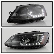 Load image into Gallery viewer, Xtune Projector Headlights VW Jetta (11-14) [LED DRL - Halogen Model] Black w/ Amber Turn Signal Alternate Image
