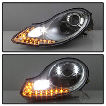 Load image into Gallery viewer, Xtune Projector Headlights Porsche Boxster 986 (97-04) 911 / 996 (99-02) [w/ Switchback DRL LED Lights] Black or Chrome w/ Amber Turn Signal Lights Alternate Image