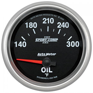 115.96 Autometer Sport-Comp II Series Air-Core Oil Temperature Gauge (2-5/8") 7648 - Redline360