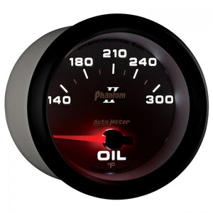 146.66 Autometer Phantom II Series Air-Core Oil Temperature Gauge (2-5/8") Black or White - 7848 - Redline360