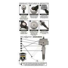 Load image into Gallery viewer, 849.95 ICON Upper Control Arms Chevy/GMC Silverado/Sierra 1500 (14-19) Front [Large Taper] Tubular Delta Joint Kit - Redline360 Alternate Image