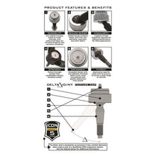 Load image into Gallery viewer, 849.95 ICON Upper Control Arms GMC Yukon (14-18) Front [Large Taper] Tubular Delta Joint Kit - Redline360 Alternate Image