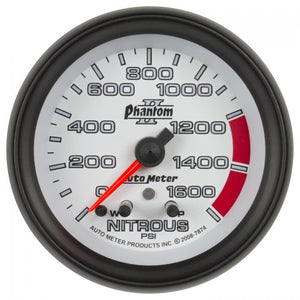 295.03 AutoMeter Phantom II Series Stepper Motor Nitrous Pressure Gauge w/Peak & Warn (2-5/8") 7874 - Redline360