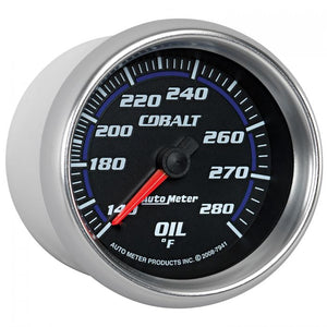 139.14 Autometer Cobalt Series 6 Ft. Mechanical Oil Temperature Gauge (2-5/8") Black or Silver - 7941 - Redline360