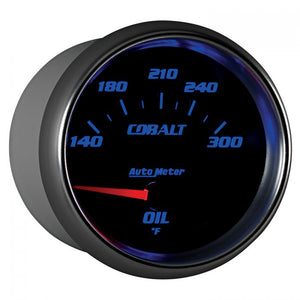 109.04 Autometer Cobalt Series Air-Core Oil Temperature Gauge (2-5/8") Black or Silver - 7948 - Redline360