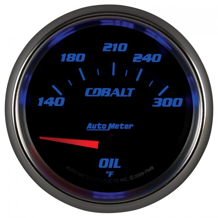 109.04 Autometer Cobalt Series Air-Core Oil Temperature Gauge (2-5/8