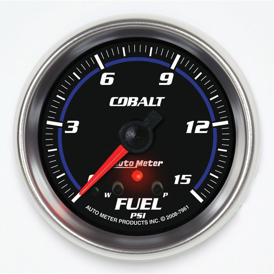 269.95 AutoMeter Cobalt Series Digital Stepper Motor Fuel Pressure w/ Peak & Warn Gauge (2-5/8
