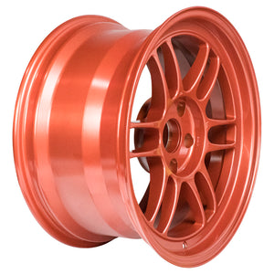 288.62 Enkei RPF1 Wheels (17x9) [Orange +22mm Offset] 5x114.3 - Redline360