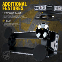 Load image into Gallery viewer, Xprite Rooftop Strobe Light Pursuit 14.5" LED Series w/ Magnetic Base - Amber / Mixed - Amber Alternate Image