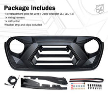 Load image into Gallery viewer, Xprite Grill Jeep Wrangler / Gladiator JL/JT (18-21) Turn Signal and LED DRL Lights - Vader Series - Default Title Alternate Image