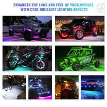 Load image into Gallery viewer, Xprite Discovery Plus Multi-Color RGB LED Rock Lights (Wheel Well) Remote &amp; Bluetooth - 10pcs Alternate Image