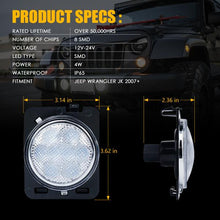 Load image into Gallery viewer, Xprite Fender Lights LED Side Marker Jeep Wrangler JK (2007 - 2018) Clear / Smoke - Clear Alternate Image