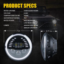 Load image into Gallery viewer, Xprite LED Headlights AM General Hummer (1992-2001) Land Rover Defender 90/110 7" Prism Series 85W w/ DRL - HL-R7IN-G10-G2 - Default Title Alternate Image