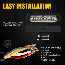 Load image into Gallery viewer, 35.99 Xprite Alert 12 Series 6W Flush Mount Side Marker Emergency Strobe Light - White-Amber / Amber - Redline360 Alternate Image