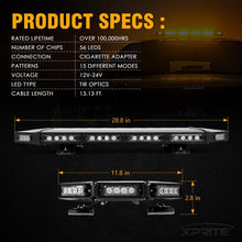 Load image into Gallery viewer, 265.49 Xprite Black Hawk 27&quot; Professional LED Stealth Low Profile Roof Top Strobe Light Bar - Amber/White-Amber/Mixed/Blue - Redline360 Alternate Image