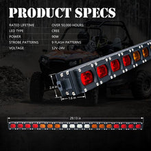 Load image into Gallery viewer, 215.99 Xprite LED Strobe Light Bar RX Series 30" G9 Offroad Rear Chase - RYBYR/RYWYR/RYWYR - Redline360 Alternate Image
