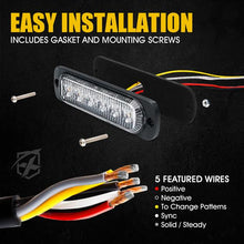 Load image into Gallery viewer, 26.99 Xprite Alert 6 Series 6W Flush Mount Side Marker Emergency Strobe Light - White-Amber/Amber - Redline360 Alternate Image
