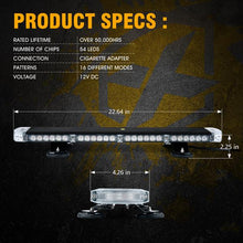 Load image into Gallery viewer, Xprite LED Strobe Light Bar 22" Amber Swift X Series Traffic Advisor - SL-L46-21IN-Y - Default Title Alternate Image