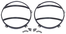 Load image into Gallery viewer, Kentrol Headlight Guards Jeep Wrangler JK (2007-2018) Euro Type - Polished Black - Black Textured Alternate Image