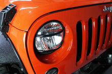 Load image into Gallery viewer, Kentrol Headlight Guards Jeep Wrangler JK (2007-2018) Euro Type - Polished Black - Polished Alternate Image