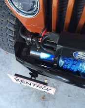 Load image into Gallery viewer, Kentrol License Plate Bracket for Jeep w/ D-Ring Shackle Mounted - Black Alternate Image