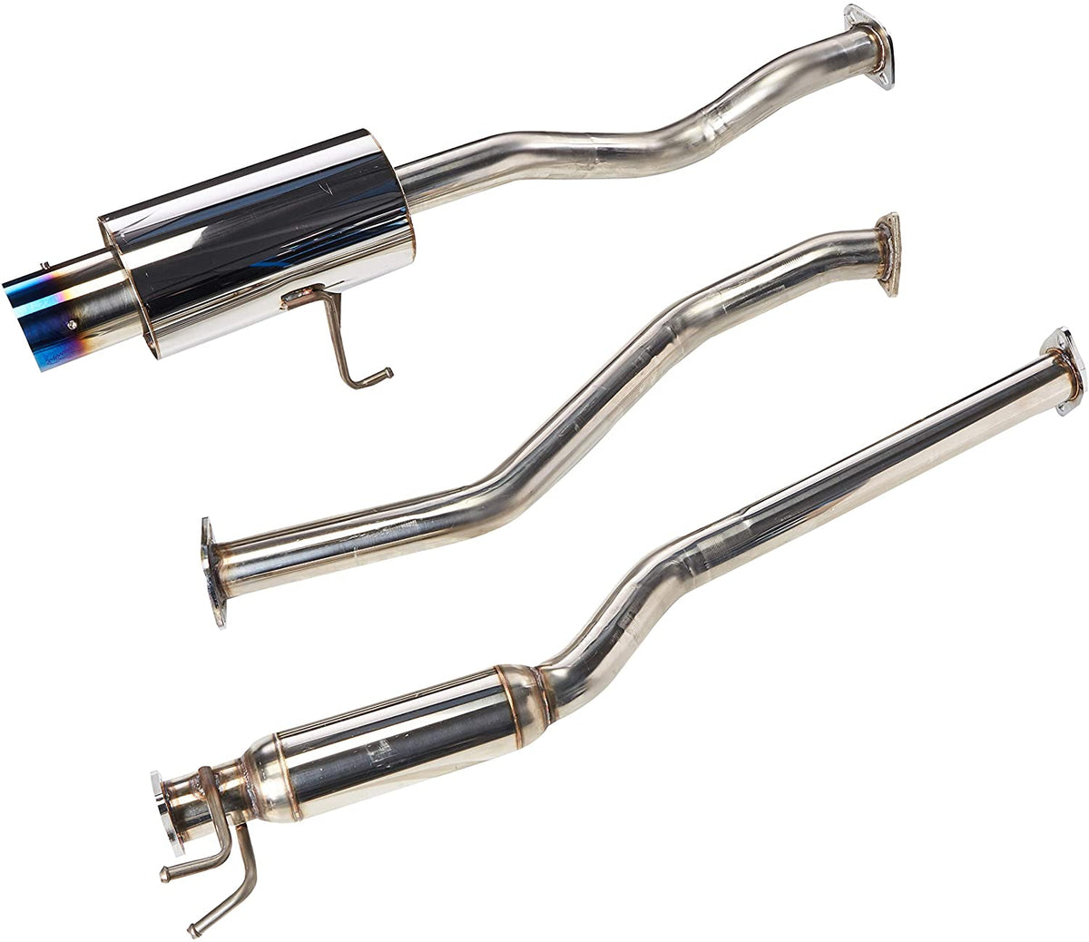 Spec-D Tuning Exhaust Honda Civic EX Coupe/Sedan (2001-2005) Polished ...