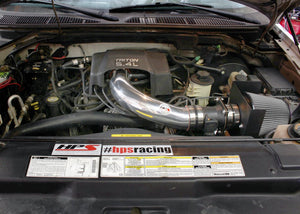 286.90 HPS Short Ram Air Intake Ford F250 4.6L 5.4L V8 (1997-1999) Polished / Black - Redline360