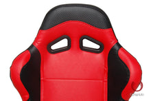 Load image into Gallery viewer, 359.00 Cipher Auto Leatherette Seats (Black/Red/Carbon Fiber - Sold as a Pair - Reclining) CPA1003CFBKRD - Redline360 Alternate Image