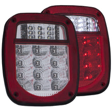 Load image into Gallery viewer, 129.02 Anzo LED Tail Lights Jeep Wrangler CJ (76-85) YJ (86-95) TJ (96-06) Red/Clear / Chrome Housing - 861082 - Redline360 Alternate Image