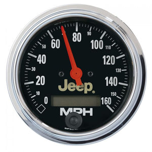 333.64 Autometer Jeep Series Electric Air-Core Speedometer Gauge 0-160 MPH (3-3/8") Chrome - 880244 - Redline360
