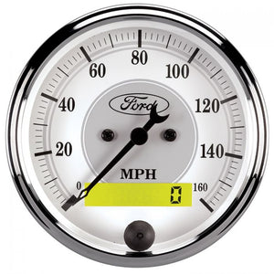 255.64 Autometer Ford Masterpiece Series Electric Air-Core Speedometer Gauge 0-160 MPH (3-1/8") Chrome - 880355 - Redline360
