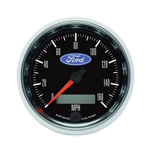 360.33 Autometer Ford Series Electric Air-Core Speedometer Gauge 0-160 MPH (3-3/8") Bright Anodized Silver - 880824 - Redline360