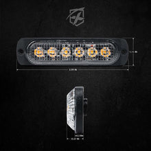 Load image into Gallery viewer, 26.99 Xprite Alert 6 Series 6W Flush Mount Side Marker Emergency Strobe Light - White-Amber/Amber - Redline360 Alternate Image