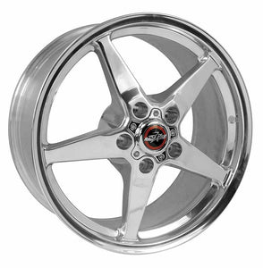 335.97 Race Star Wheels Drag Star (18x8.5, 5x4.50, +28 Offset) Black Chrome or Polished - Redline360