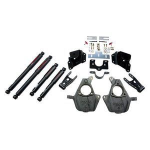 546.76 Belltech Lowering Kit Chevy Silverado / GMC Sierra Ext Cab w/ Factory Front Torsion bar (05-06) Front And Rear - w/ or w/o Shocks - Redline360