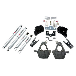 546.76 Belltech Lowering Kit Chevy Silverado / GMC Sierra Ext Cab w/ Factory Front Torsion bar (05-06) Front And Rear - w/ or w/o Shocks - Redline360