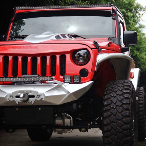 Xprite Beast Series Aluminum Bumper Jeep Wrangler (07-18) Front w/ Win ...