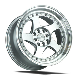 207.25 Aodhan AH01 Wheels (18x9.5 5x100 +35 Offset) Silver w/ Machined Face - Redline360