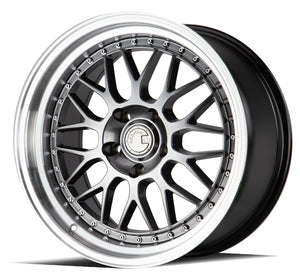 234.75 Aodhan AH02 Wheels (18x9.5 5x120 +35 Offset) Black / Silver - Redline360