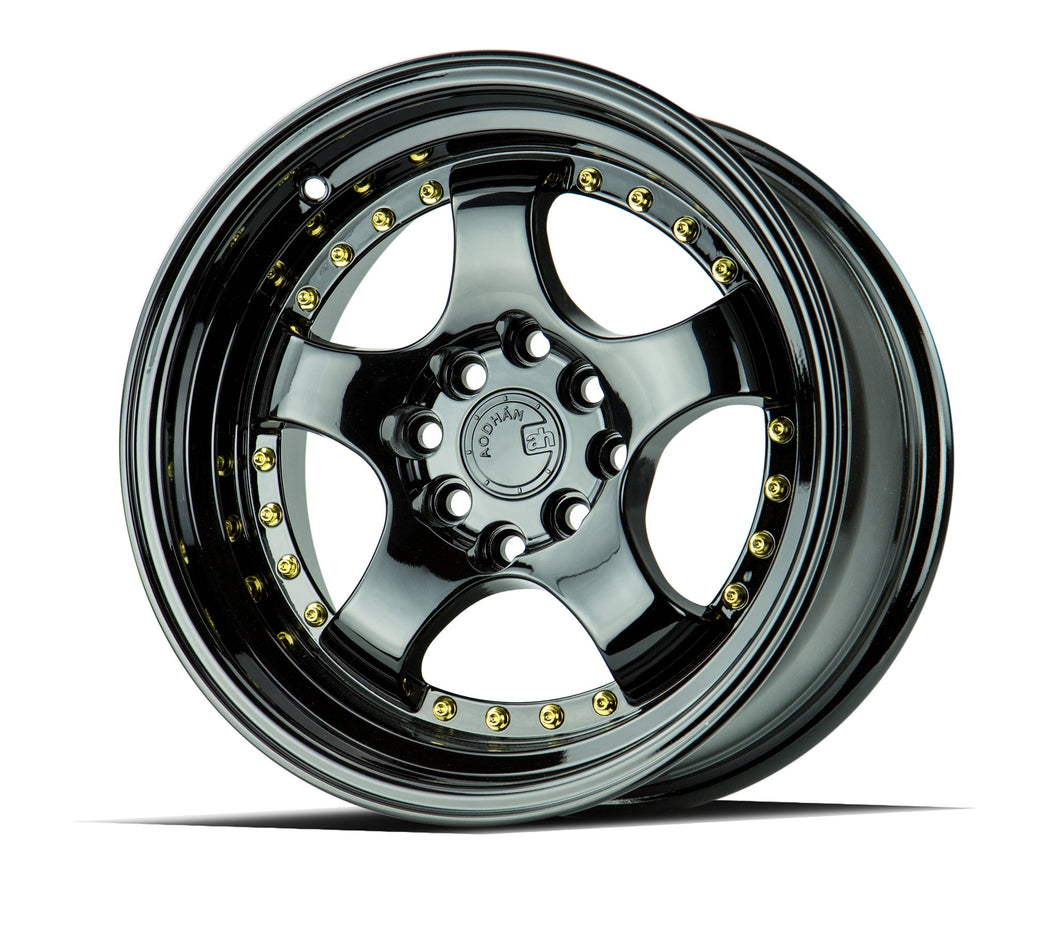 Aodhan AH03 Wheels (19x9.5 5x114.3 +22 Offset) Black / Silver