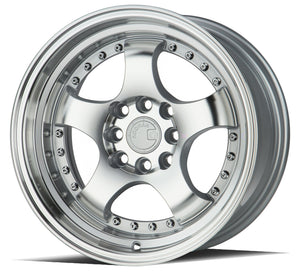 207.25 Aodhan AH03 Wheels (18x9.5 5x100 +35 Offset) Silver w/ Machined Face - Redline360