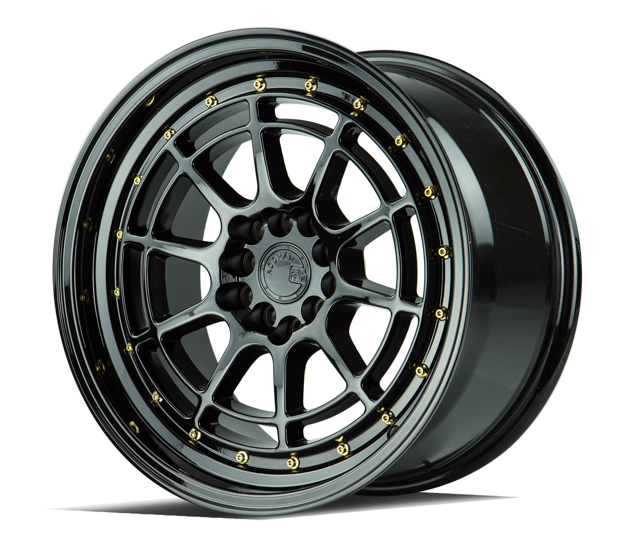 Aodhan AH04 Wheels (16x8 4x100/4x114.3 +15 Offset) Black / Silver